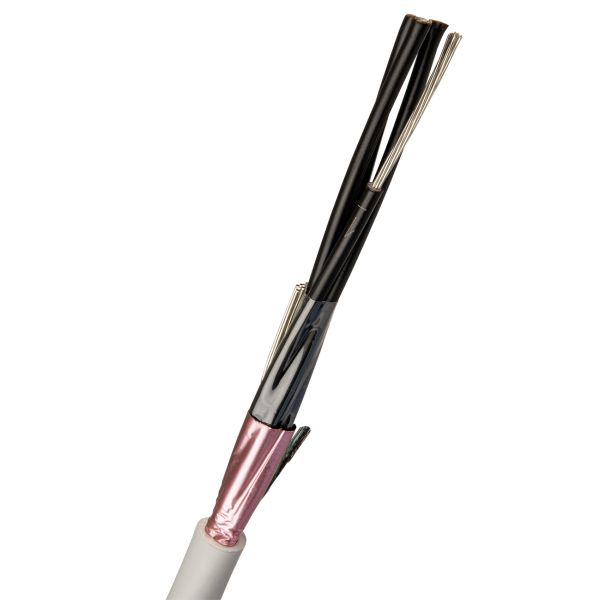 Styrkabel Nexans 16210398-898-00 FQAR-G, 24x0.5mm², 250V, ljusgrå, 1 m