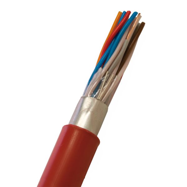Larmkabel Nexans ELAQBY 10x2x1.0 mm, röd 1 m, kapad