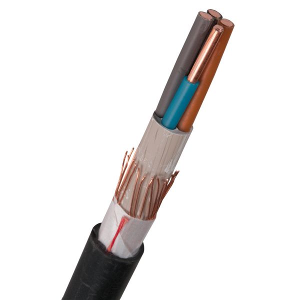 Jordkabel Nexans 15123198-201-00 EXQJ, 1kV 4x2.5/2.5mm², svart, 1 m