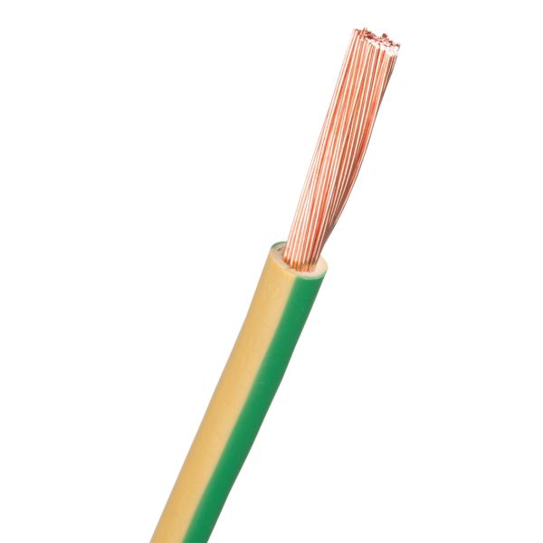Kopplingskabel Nexans 11020240-022 RK 6, 90°C (H07V2-K 4) 6 mm² Grön/Gul 100 m, ring