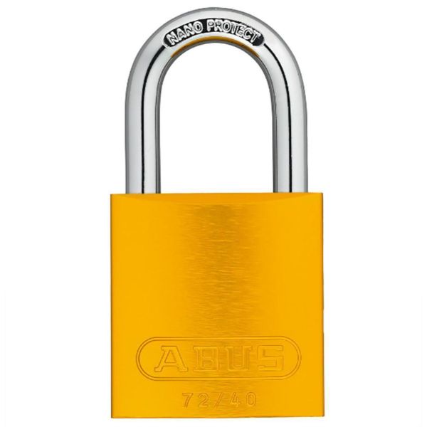 Hengelås ABUS 72/40 74 x 39 mm, herdet bøyle Gul