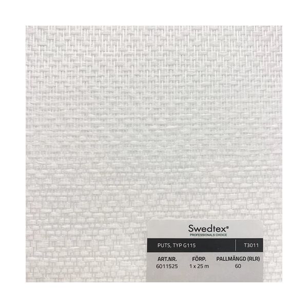 Glasfiberväv Swedtex G115 puts, 1x25 m 