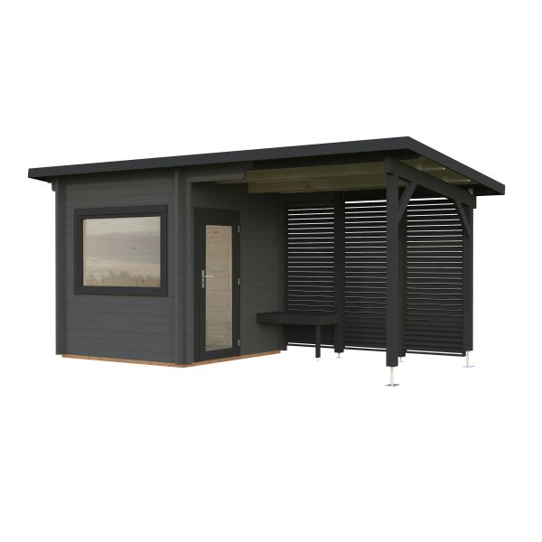 Bastu Palmako Sanna 10,5 m², Invändig 4,1  m², grå + antracit 