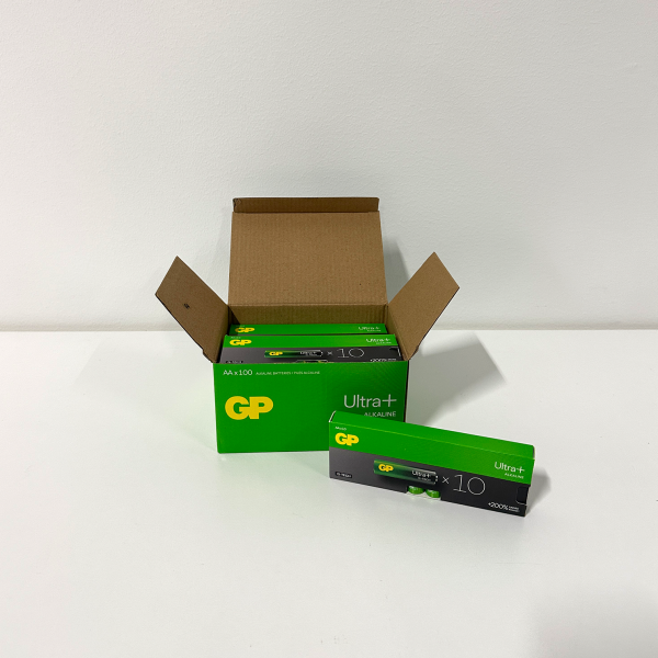 Batteri GP Batteries Ultra+ alkalisk, AA, 100-pakning 