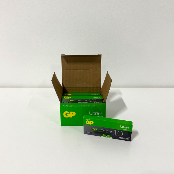 Batteri GP Batteries Ultra+ alkalisk, AAA, 100‑pakning 