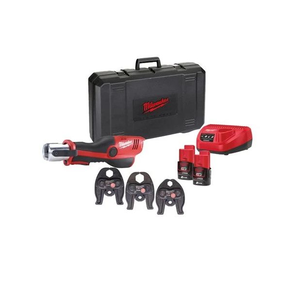 Pressemaskine Milwaukee HPT-202C V-SET med batteri og oplader 