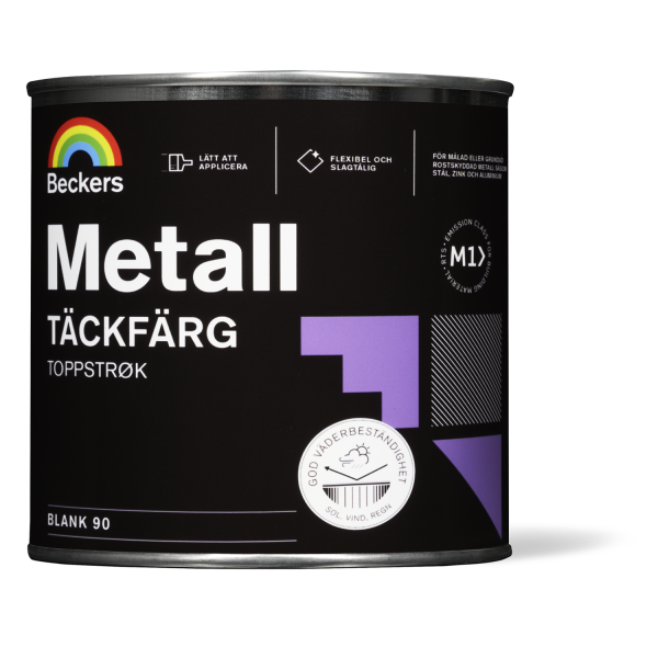Täckfärg Beckers Metall Valfri kulör 0,75 l 90 Blank