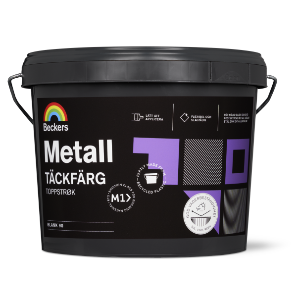 Täckfärg Beckers Metall  Valfri kulör 3 l 90 Blank