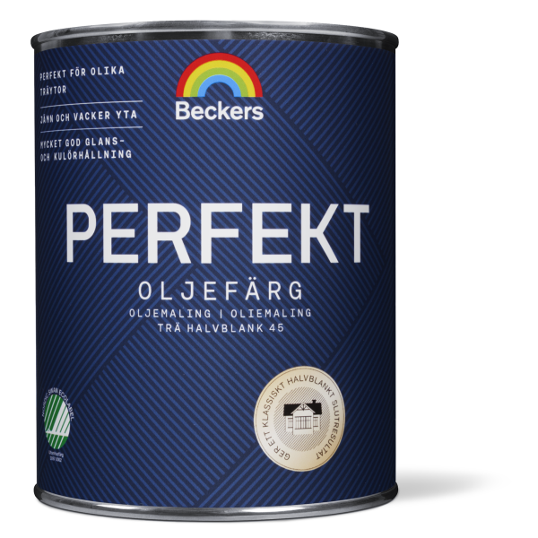 Oljefärg Beckers Perfekt halvblank Utevit 1 l Halvblank