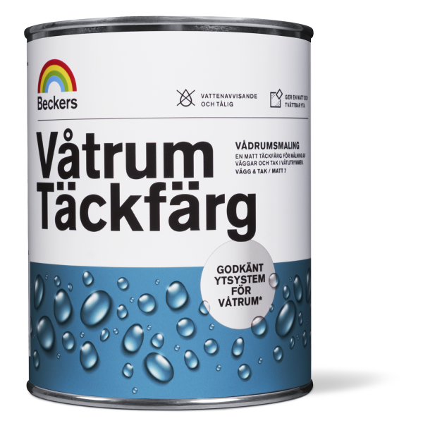 Täckfärg Beckers Våtrum matt Valfri kulör 1 l Matt