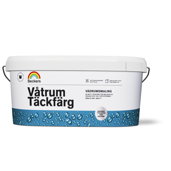 Täckfärg Beckers Våtrum matt Valfri kulör 4 l Matt