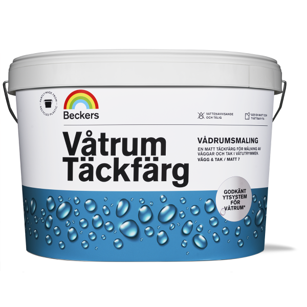 Täckfärg Beckers Våtrum matt Valfri kulör 10 l Matt