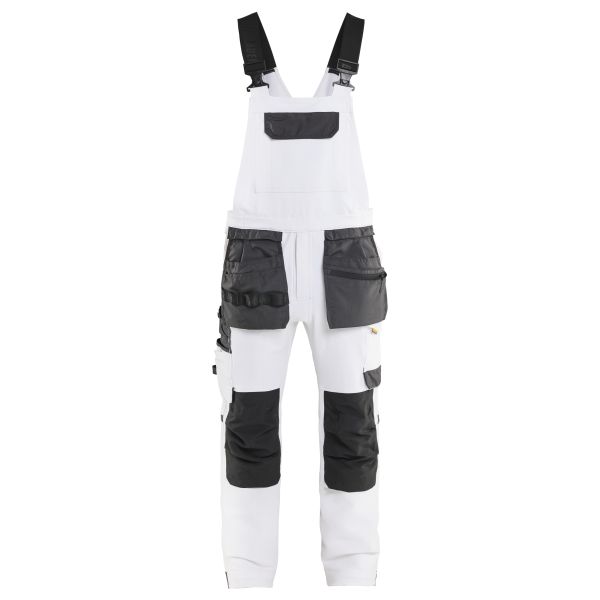 Hängselbyxa Blåkläder 262516421098C44 vit/svart C44