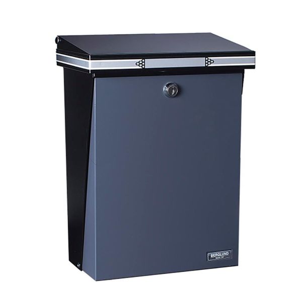 Postlåda Berglund SL98 låsbar Svart/Grå