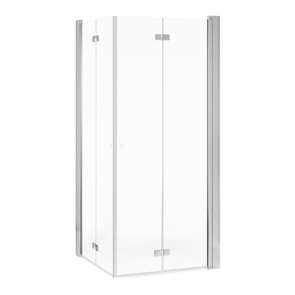 Brusehjørne Gustavsberg Square GB51SRFD8080CR klarglas/krom, foldbar 80 × 80 cm