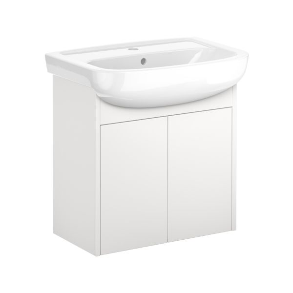 Kommodepakke Gustavsberg Graphic Base GB71GBVC60AGWB med dører, 55 cm, hvit 