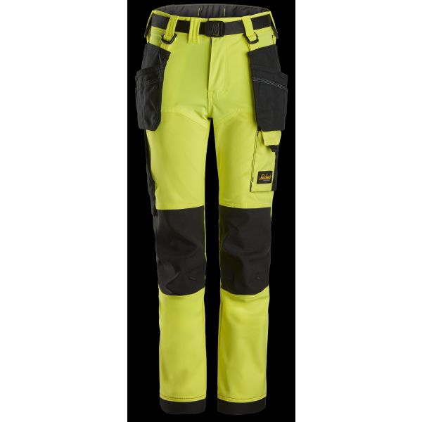 Arbeidsbukse Snickers Workwear 7575-6704 AllroundWork for barn, neongul/svart 98