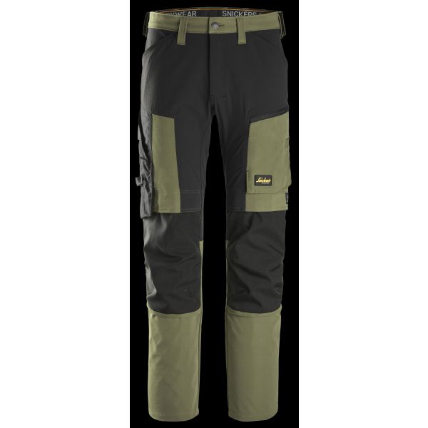 Arbejdsbuks Snickers Workwear 6318-3104 AllroundWork grøn/sort, stretch Grøn/sort