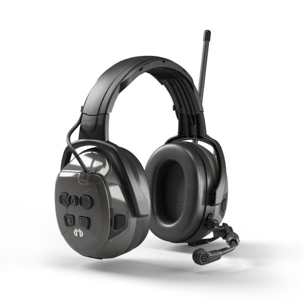 Hörselskydd Hellberg Synergy DR med hjässbygel, Bluetooth, radio, medhörning 