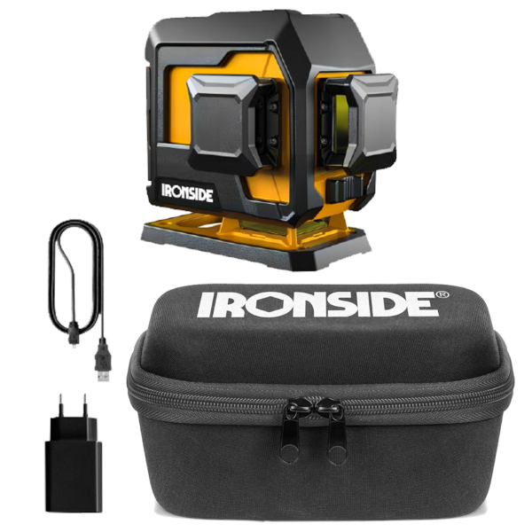 Linjalaser Ironside 103850 vihreä laser, 3 linjaa 