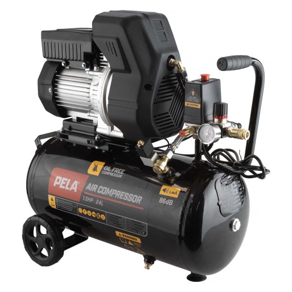 Kompressor PELA 565958 1,5HK, 24L, oljefri 