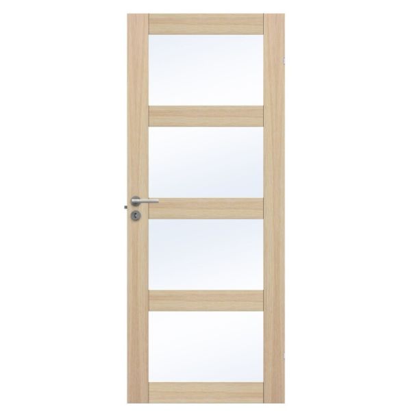 Innerdörr Swedoor Unique GW 04L vitpigmenterad ek 925x2040 mm Vitpigmenterad Ek