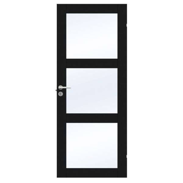 Innerdörr Swedoor Unique GW 03L svart ek 625x2040 mm Svart Ek