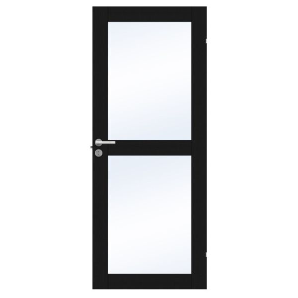 Innerdörr Swedoor Unique GW 02L svart ek 925x2040 mm Svart Ek