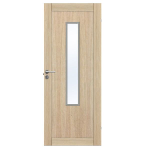 Innerdörr Swedoor Unique GWA 01L 1120 vitpigmenterad ek 825x2040 mm Vitpigmenterad Ek