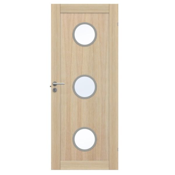 Innerdörr Swedoor Unique GWA 01L 330 vitpigmenterad ek 825x2040 mm Vitpigmenterad Ek