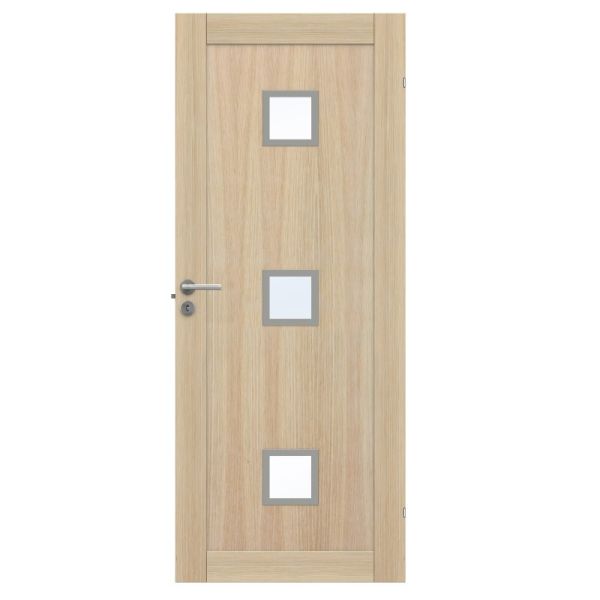 Innerdörr Swedoor Unique GWA 01L 320 vitpigmenterad ek 825x2040 mm Vitpigmenterad Ek