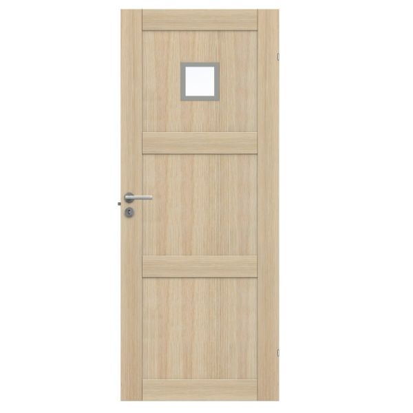 Innerdörr Swedoor Unique GWA 03L 120 vitpigmenterad ek 825x2040 mm Vitpigmenterad Ek