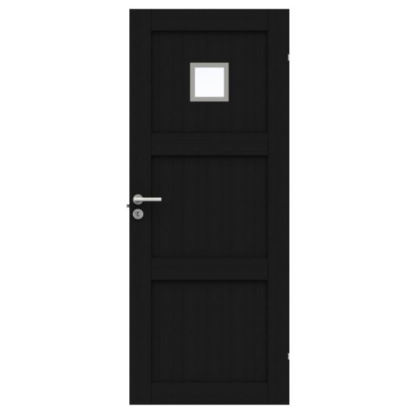 Innerdörr Swedoor Unique GWA 03L 120 svart ek 825x2040 mm Svart Ek