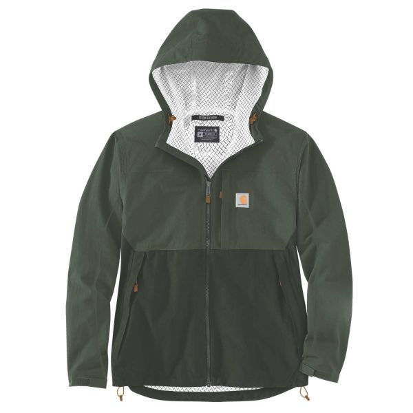 Skaljakke Carhartt 105751GK5-S vandafvisende, letter bevægelse og beskytter mod vind grøn S