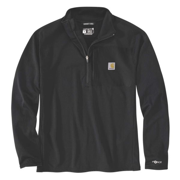 Tröja Carhartt Mock Neck Half-Zip T-Shirt  Svart S