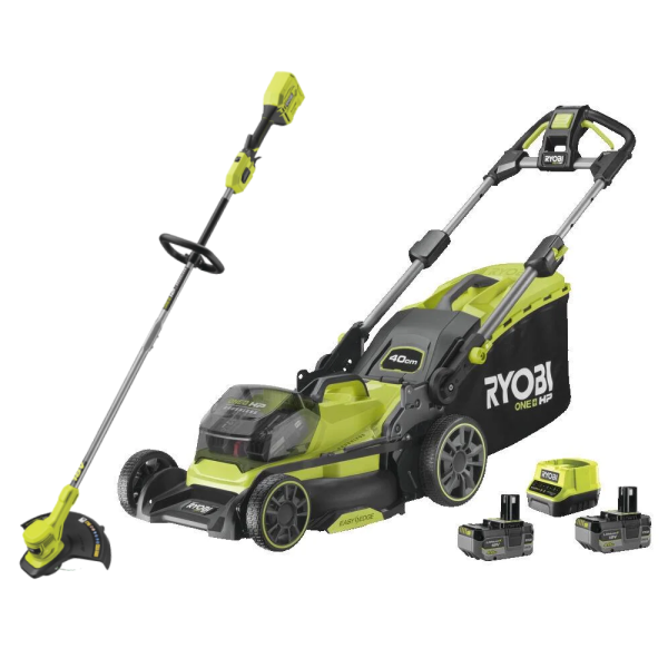 Trädgårdspaket Ryobi RY18LMX40B+RY18LTX33A  