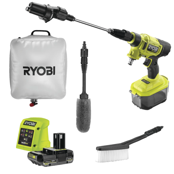 Rengöringspaket Ryobi RY18PWX41A+RAC717+RAC749+RAC750  