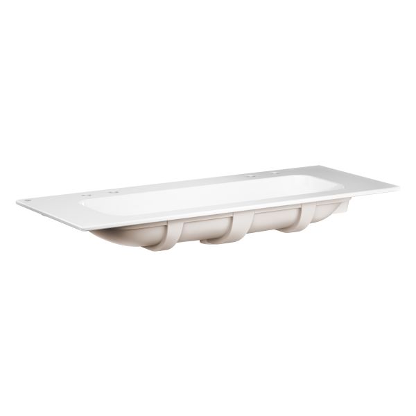 Møbelvask Gustavsberg Artic Slim 4GA0CD01 120 cm, hvid, 4 blandehuller 