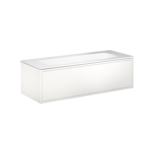 Kommodpaket Gustavsberg Ducentic GB71DCVU12DHWB2100 120 cm, vit/vit, 2 blandarhål Vit/Vit 120 cm Utan ben 2 blandarhål (1+1) 1 ho
