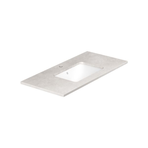 Benkplate Gustavsberg Ducentic GB71DCWT10SG11 100 cm, grå, 1 hull, 1 blandebatterihull 