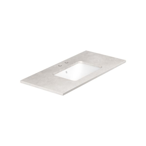 Benkplate Gustavsberg Ducentic GB71DCWT10SG12 100 cm, grå, 1 hull, 2 blandebatterihull 