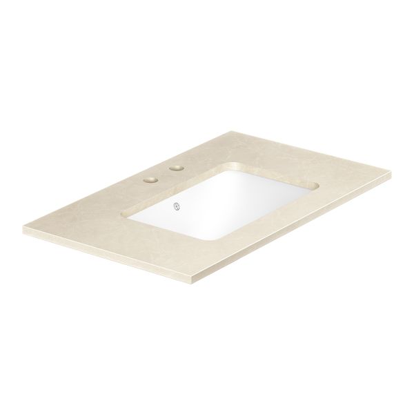 Benkplate Gustavsberg Ducentic GB71DCWT80CC12 80 cm, beige, 1 hull, 2 blandebatterihull 