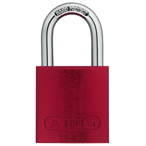 Hengelås ABUS 72/40 74 x 39 mm, herdet bøyle Rød