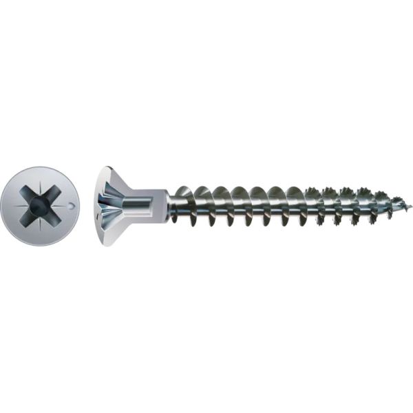 Puuruuvi SPAX 0271010450455 TFX, FZB, reiällisellä kannalla, ETA12/0114 4,5 x 45 mm, 500 kpl