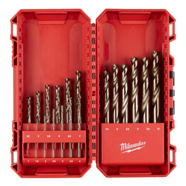 Metallborsett Milwaukee HSS-G Cobalt Set 19 deler 