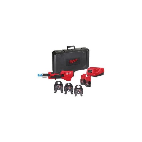 Akkupuristustyökalu Milwaukee HPT-202C M-SET sisältäen akut, laturin ja puristusleuat 
