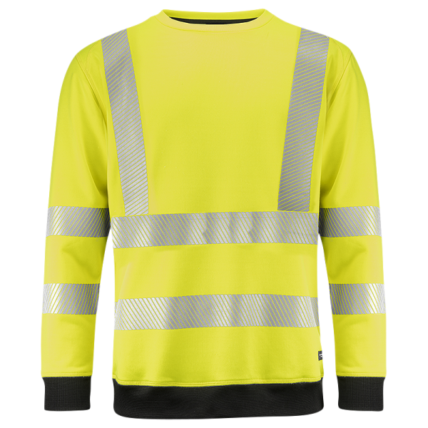 Hi-vis skjorte Texstar SW19 gul/svart, varsel XS