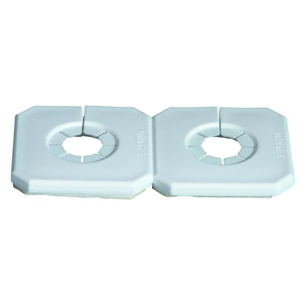 Täckbricka Purus Duo-Täck för dubbla rör, delbar, vit För rör dy. 10-18 mm