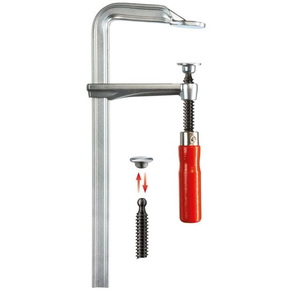 Skruetvinge Bessey GZ20 Blankforsinket, T-håndtak; kraftigt spenntrykk Spennvidde 200 og dybde 100 mm