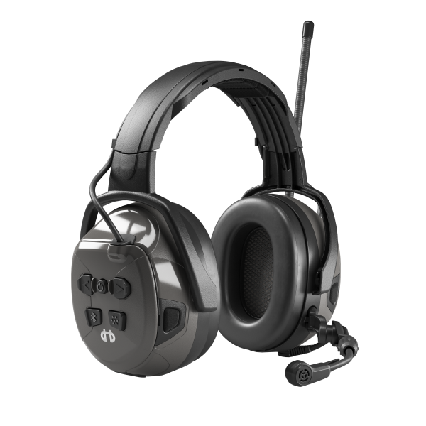 Hørselvern Hellberg Synergy DR med hodebøyle, Bluetooth, radio, medhøring 